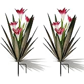 Homight Metal Agave Plant Outdoor Decoration Lily Mexican Yard Art Garden Gift Home Decor Hand Painted Metal Agave Garden Yar