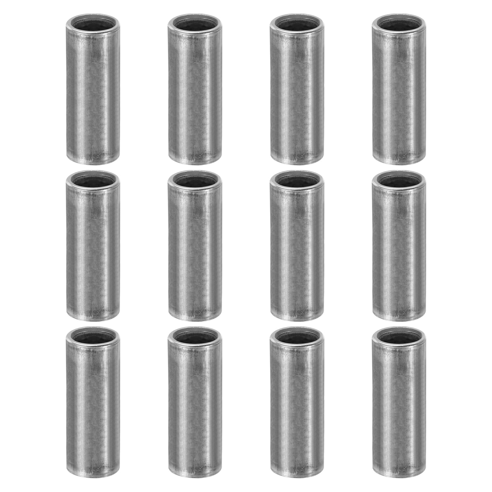 PATIKIL M8 Steel Spacers, 12 Pcs Metal Spacers Steel 8mm ID x 12mm OD x 35mm L Carbon Steel Spacer Screw Standoff Round for 5/16in or M8 Screw Bolts