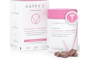 Happy v Dr. Formulated D-Mannose with Cranberry Pills for Women Cranberry for Urinary Tract infections & D Mannose Powder for UTI Infection Prevention, Bladder & Urinary Tract Health & Harmony