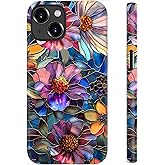 STARVIP for iPhone 13 Case, Wireless Charging Compatible,Dual-Layer Protection with Cute Chic Wildflower Design, Soft Silicone + Hard Shell Cover for Women - Vibrant Defined Blossoms
