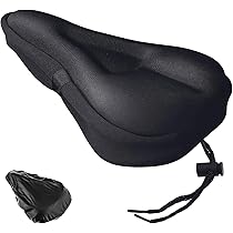 Bikeroo Coussin de siège de vélo – Housse de siège rembourrée et réglable pour sièges larges, compatible avec vélo d'exercice (Peloton) ou vélo d'extérieur, 27,9 x 25,4 cm, rouge