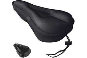 Zacro Gel Bike Seat Cover - Extra Soft Bike Seat Cushion for Men & Women, Padded Exercise Bicycle Seat Cushion Compatible wit