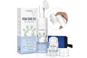 Leopong Dog Paw Care Kit- Dog Paw Cleaner for Dogs Large Medium Small XL Breed-Dog Paw Balm for Heals - Repairs & Restores Dr