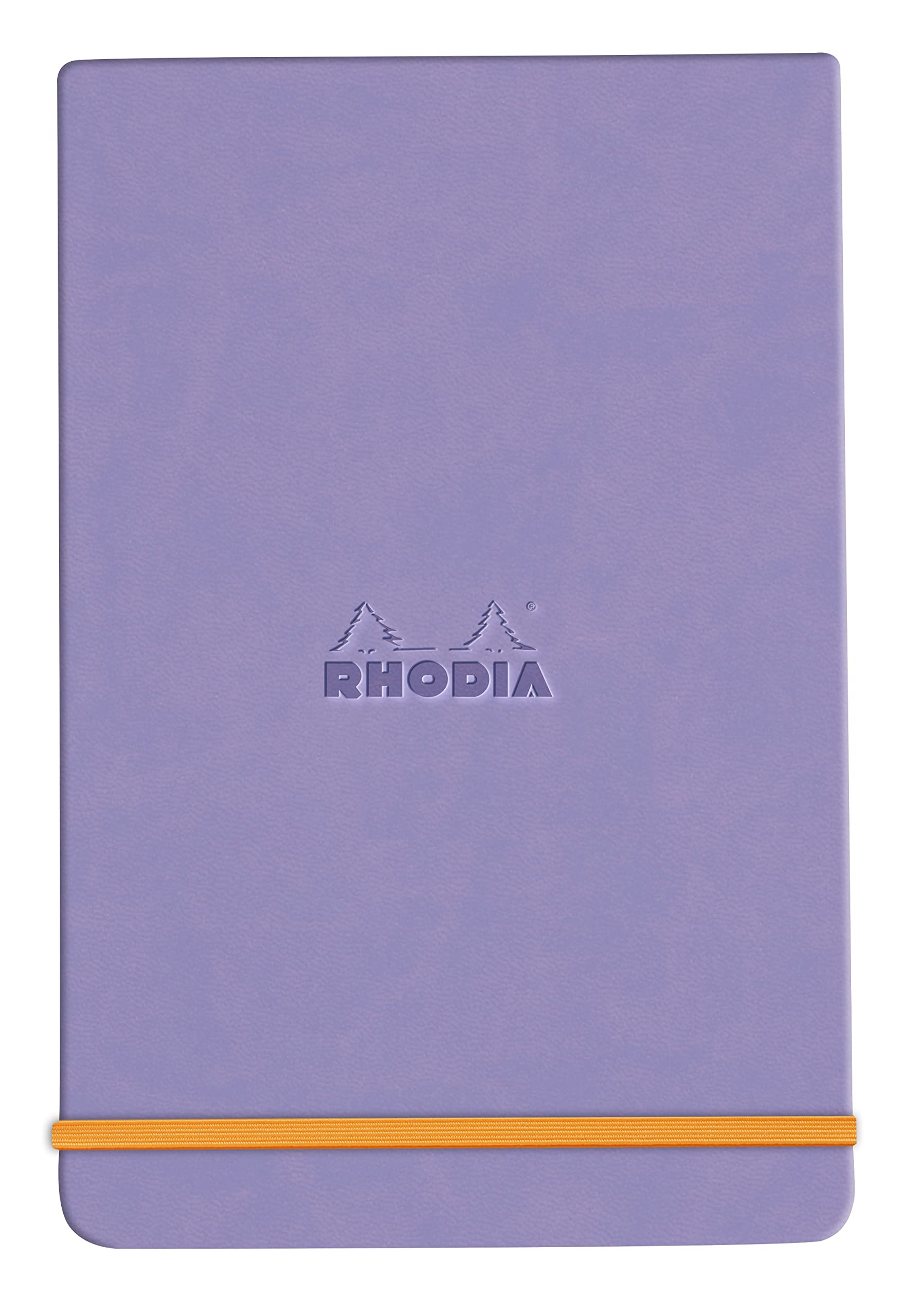 RHODIA 194392C - Hard Notebook Webnotepad Iris - A5 - Lined - 192 Detachable Pages - Ivory Clairefontaine Paper 90 g/m - Bookmark, Elastic Closure - Faux Leather Cover - Rhodiarama