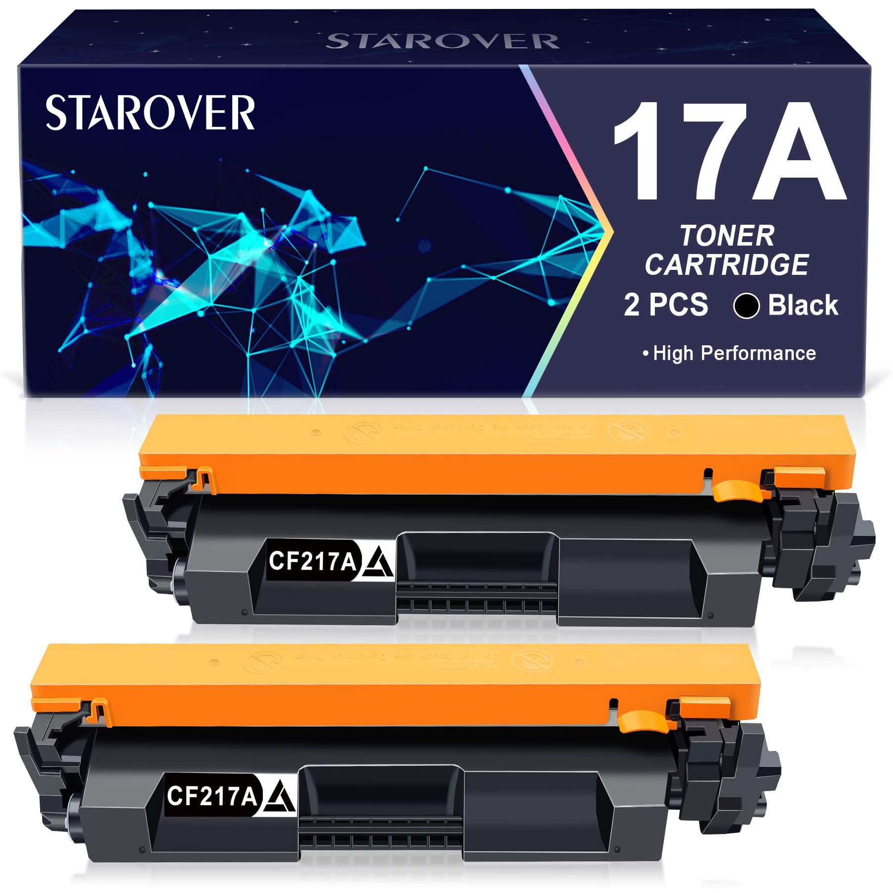 STAROVER 17A Compatible Toner Cartridge Replacement for HP 17A CF217A for HP Laserjet Pro M102w M102a MFP M130nw MFP M130fw MFP M130a MFP M130fn Printer (2 Black)