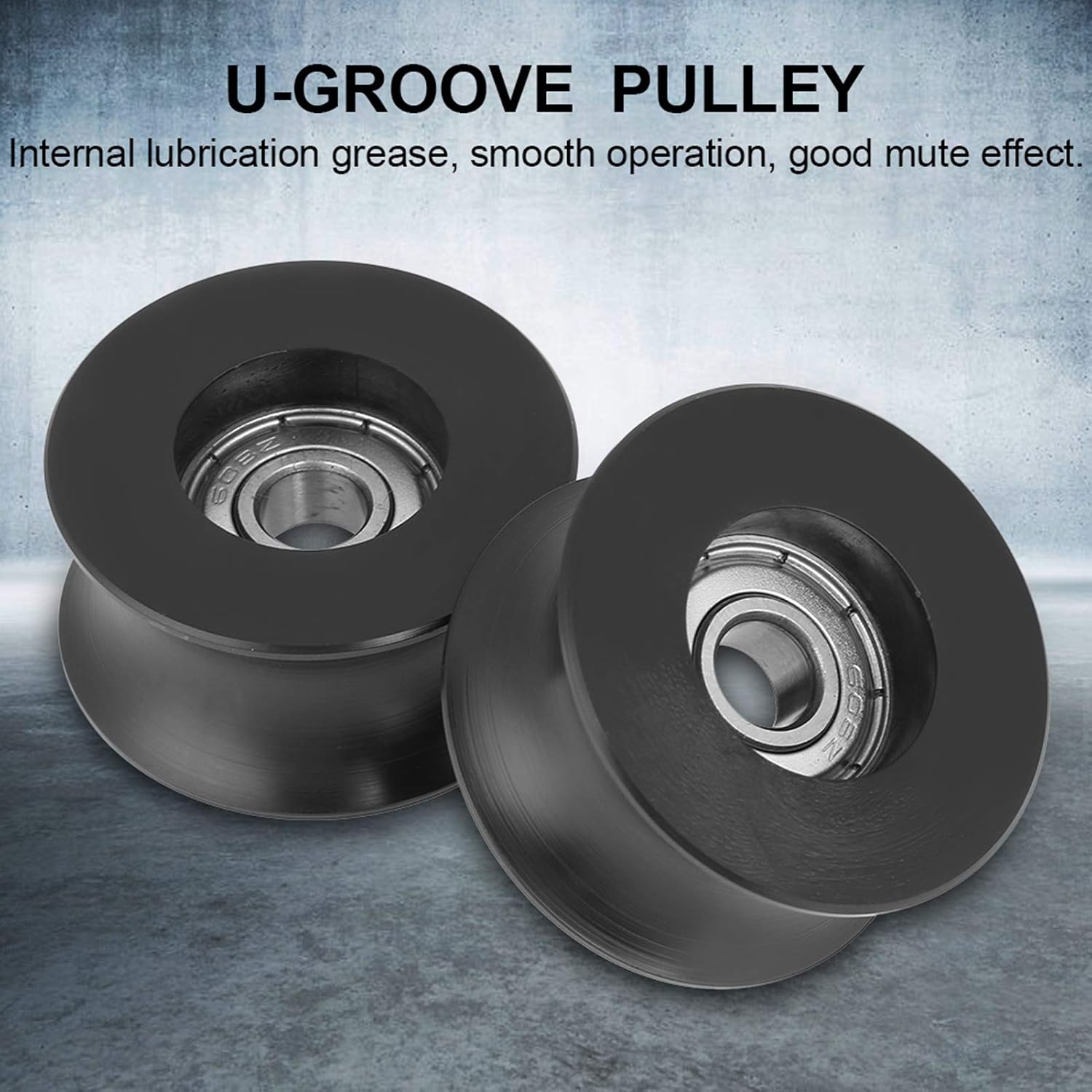 U-Groove Pulley Wheel, 4PCS 0840UU U Type Pulley Roller Guide Wheel 8x39.5x20.1mm U Groove Ball Bearings, Default - Image 3
