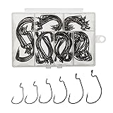 Afmivs Worm Hooks for Bass Fishing Hooks, 110pcs