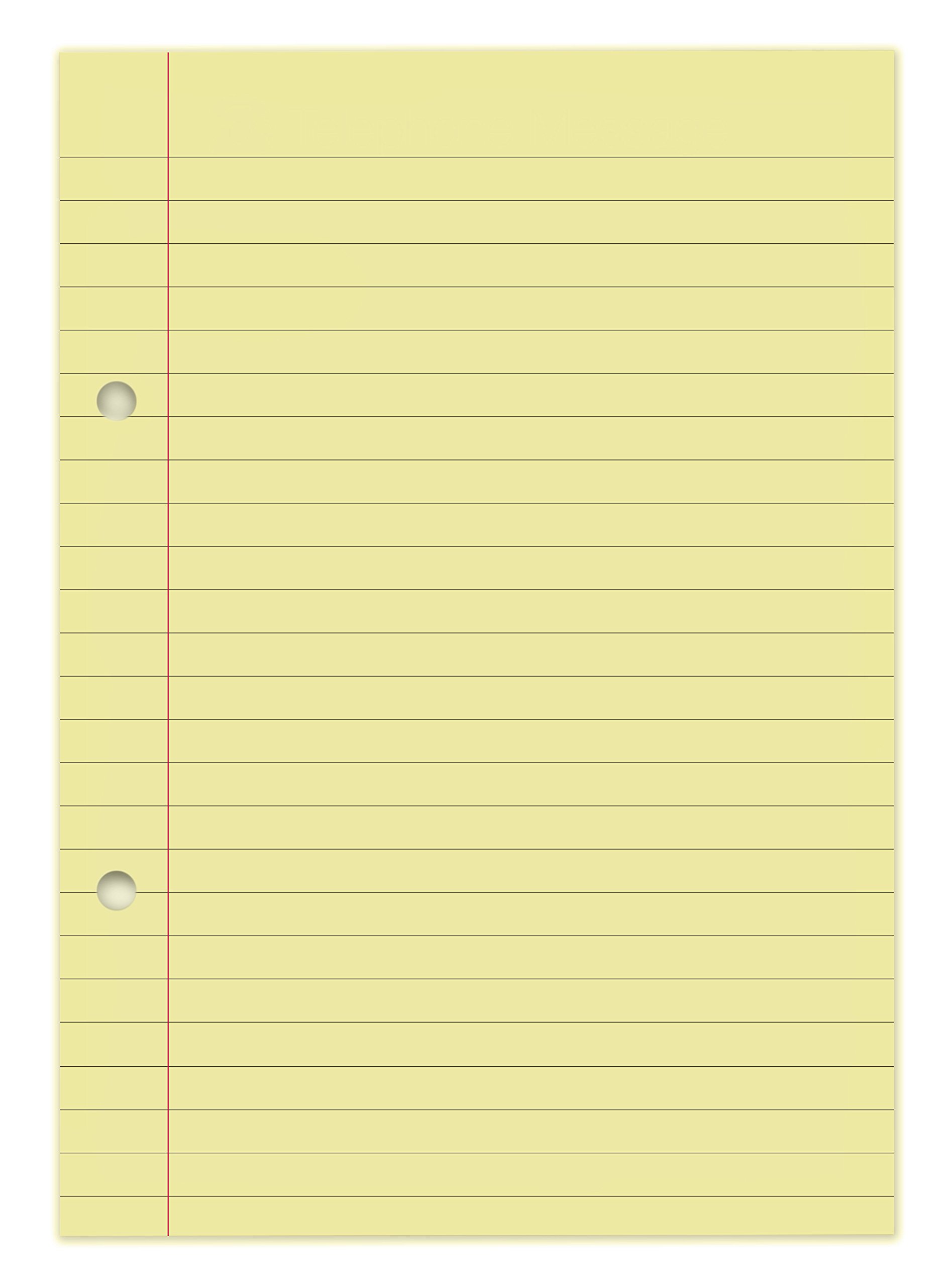 A5 Refill pad, 60 Sheets, 80gsm, Yellow, Pack of 10 with Zero Plastic Packaging