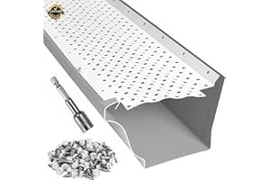 LEAFTEK DIY GUTTER GUARDS LeafTek Gutter Guards | 5" x 8' Leaf Protection in White | Premium Lifetime Aluminum | Available in 32', 100' & 200' | 5” & 6” | Made in The USA