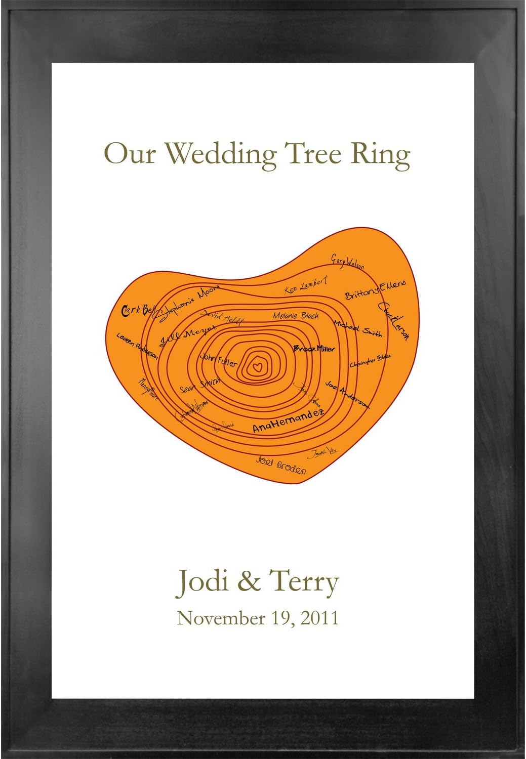 Thumbprint Guest Book Wedding Tree # 8 16x24 for 50-75 guests