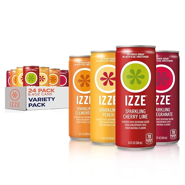 IZZE SPARKLING JUICE BEVERAGE BLEND, SUNSET VARIETY PACK,...
