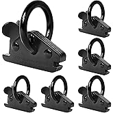 PALOZO Extra Heavy Duty E-Track O Ring Tie-Down Anchors Steel E Track O-Ring Fittings 2,000Lbs Working Load Limit 6000Lbs Break Strength for E-Track Tie-Down System, Black, Pack of 6