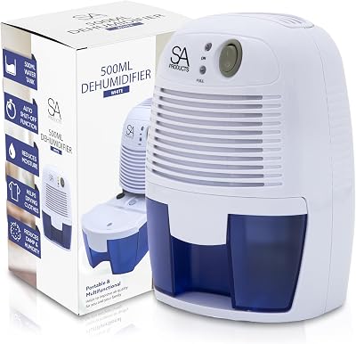 SA Products 500ml Portable Dehumidifier and Air Purifier White