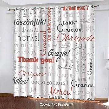 Amazon Com Best Home Fashion Blackout Curtains Thank You