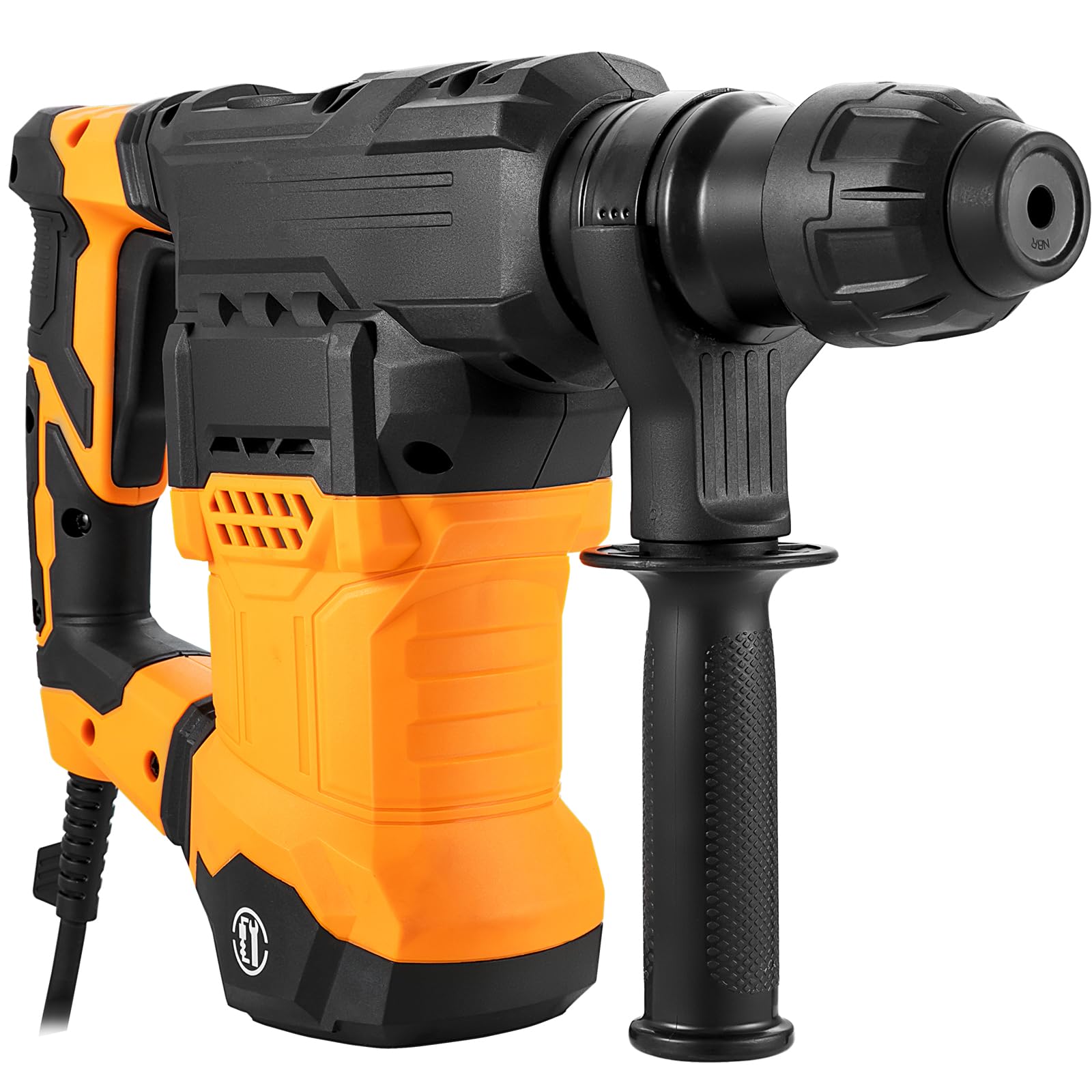 VEVOR 1-1/4 Inch SDS-Plus Rotary Hammer Drill, 13 Amp Corded Drills, Heavy Duty Chipping Hammers w/Vibration Control & Safety Clutch, Electric Demolition Hammers Variable Speed, Power Tool For Concret