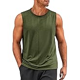 Runcati Men's Workout Tank Tops Sleeveless Athletic Gym Muscle Shirt Casual Basic Summer Fitness Tees