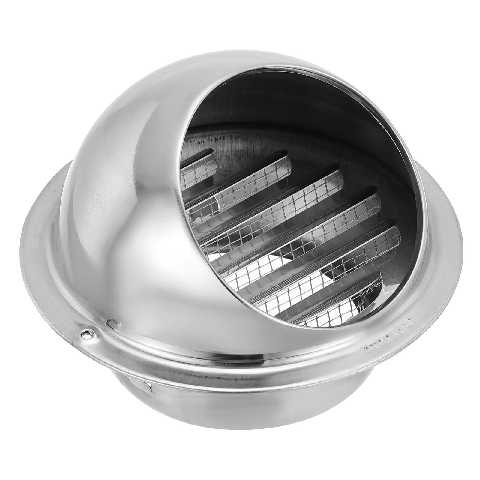 PATIKIL Exhaust Air Vent Cover 3.9 Inch, 304 Stainless Steel Wall Vent Cover Round Exhaust Grille Ventilation Outlet Duct Air Vent Dryer Hood for HVAC System