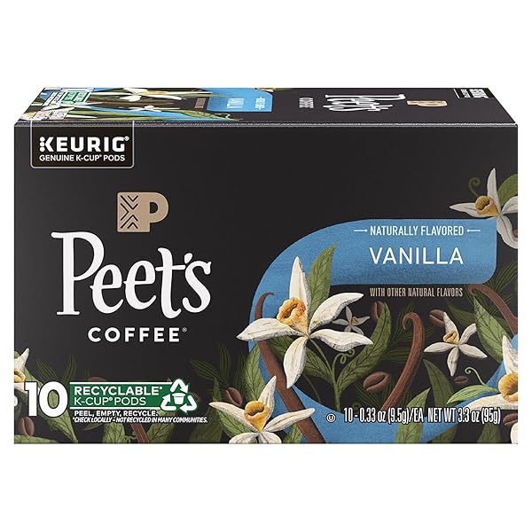 PEET’S COFFEE, VANILLA K-CUP, 10 COUNT
