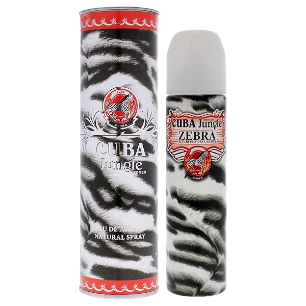 CUBA JUNGLE ZEBRA BY CHAMPS FOR WOMEN. EAU DE PARFUM SPRAY 3.3 OZ.