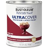 Rust-Oleum Painter's Touch Latex Brush-On Paint, Satin Claret Wine | Interior/Exterior Durability, Multi Surface (Metal, Wood and More), Fast Dry, Chip and Fade Resistant, Quart