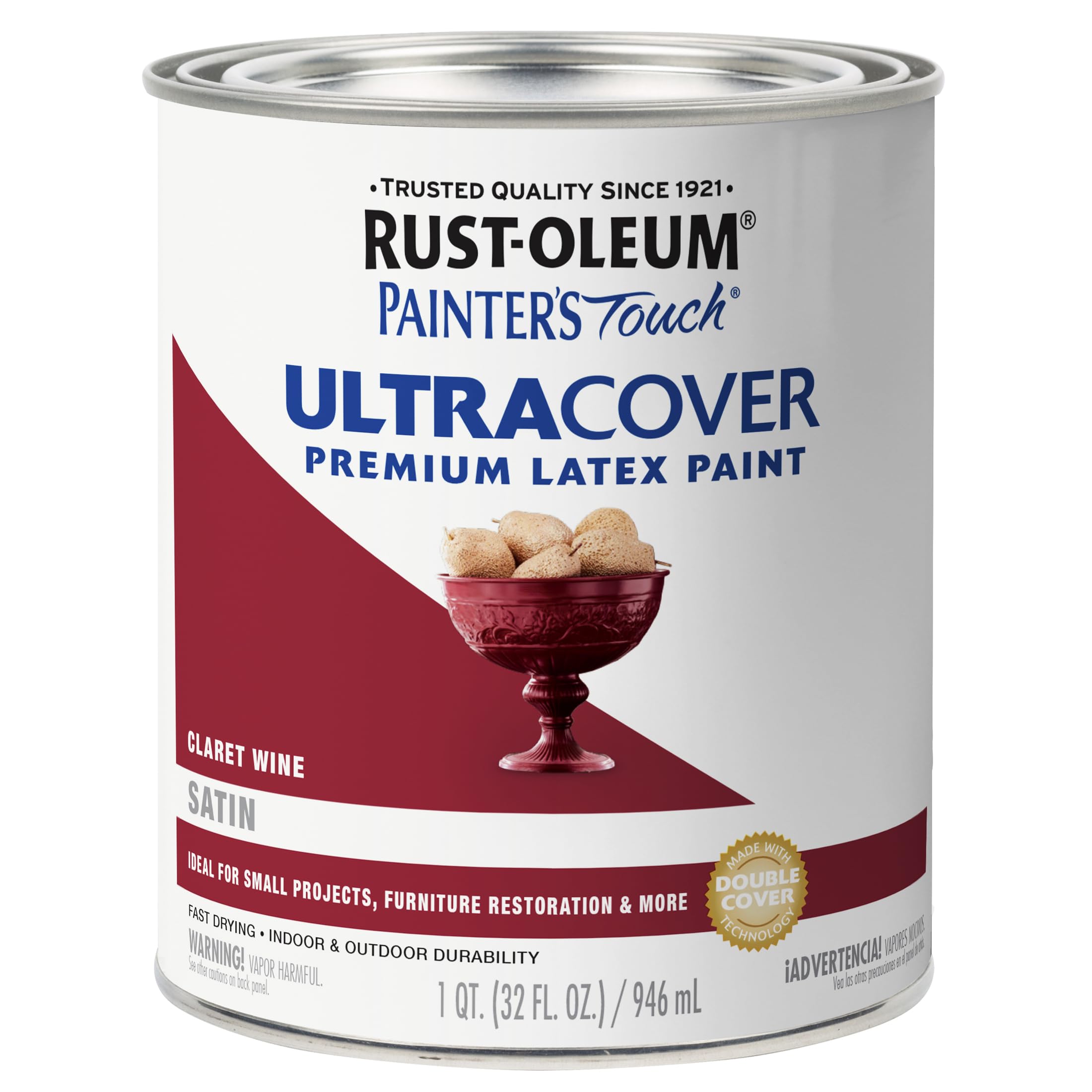 Rust-Oleum Painter's Touch Latex Brush-On Paint, Satin Claret Wine