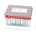 Atsuhut Vacutainer Blood Collection Tubes Lab Vacuum Blood Collecting Tube for Pet Animals Veterinary Lab Supplies 100 Pcs Wrap Packaging (Plain Tube, 10ml)
