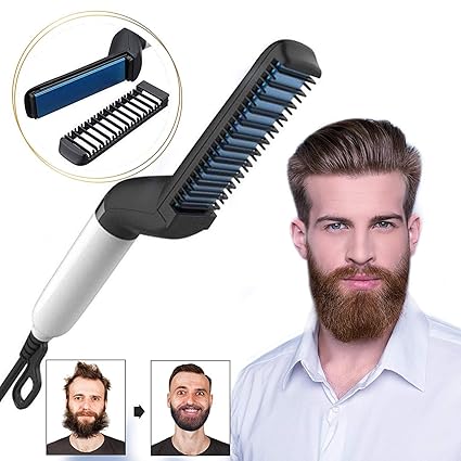 Khodal Eva Quick Hair Styler For Men Electric Beard Straightener