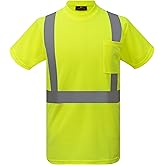 caparazon High-Visibility Safety Shirt, ANSI/ISEA Class 2 Reflective T-Shirt