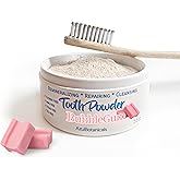 Remineralizing & Cleansing Tooth Powder, Bubblegum. Fluoride Free, SLS Free, Nano Free for Organic Oral Wellness (2 Ounces)