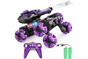 Motivekit Remote Control Car for Kids, RC Cars Toys for Ages 8-13, 2.4GHz 360° Rotation 6WD RC Stunt Car Water Bomb Toy Christmas Birthday Gifts for 6 7 8 9 10 11 12 Year Old Boys Girls (Purple)