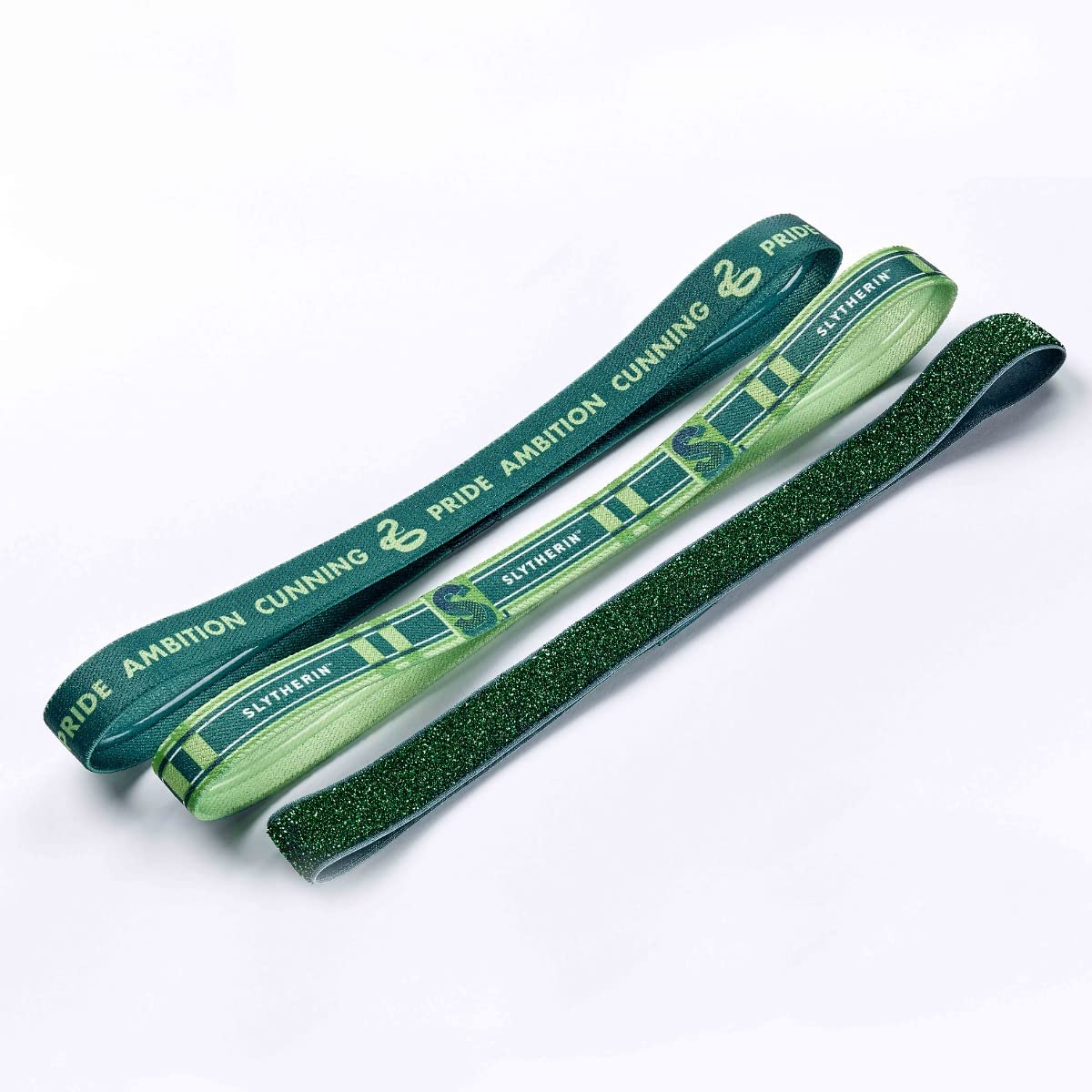 Official Harry Potter Slytherin Elastic Headband Set by The Carat Shop
