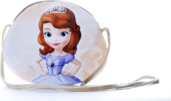 HC Toys LLP | Rapunzel Princesses Soft Cute Cartoon Printed Canvas Material Sling Bags for Baby Girls Kids Casual Purse (Age 1 to 8 Years) | Brown