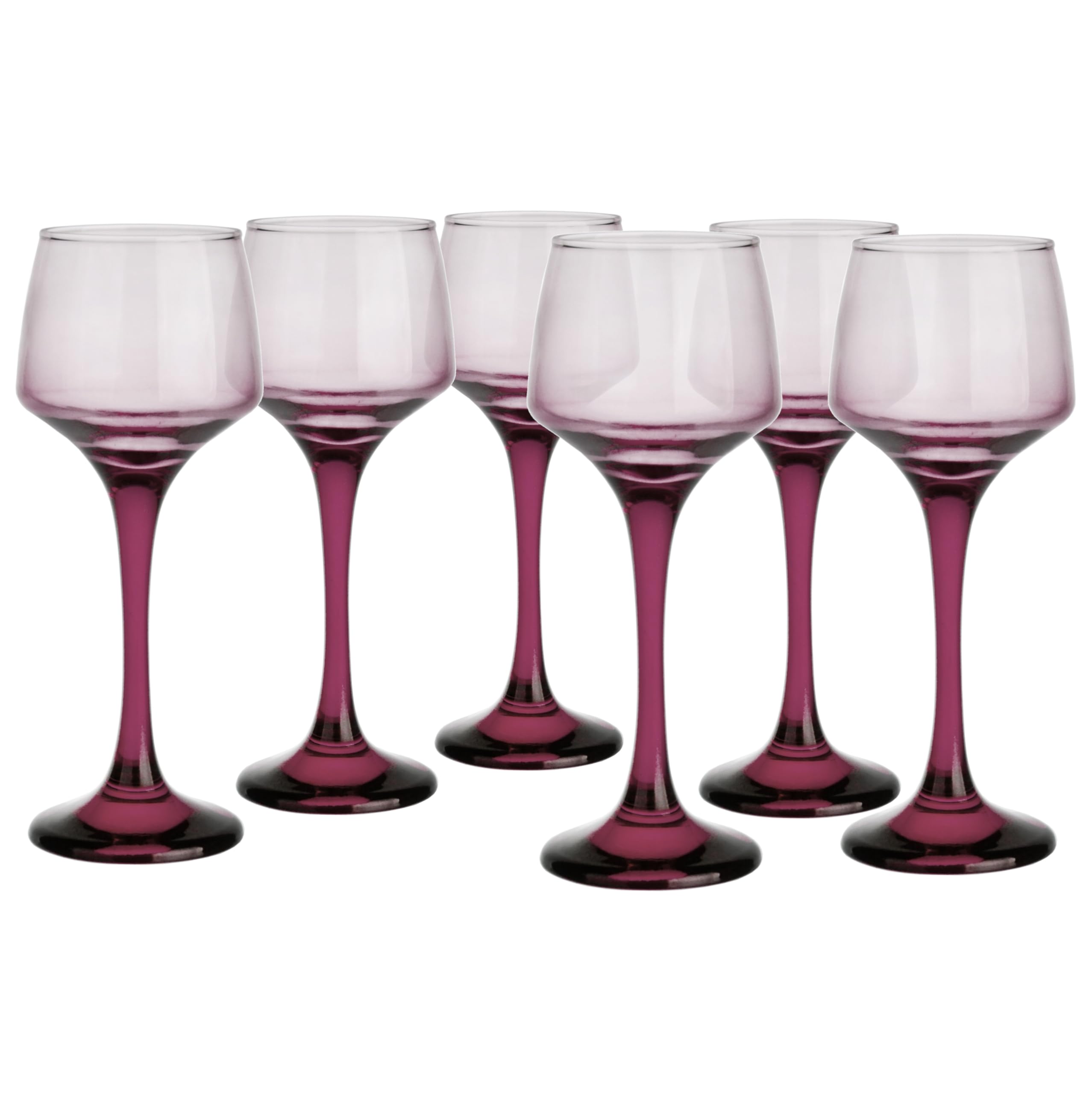 Glasmark Krosno Shot Glasses Set of 6 75 ml Glasses Set for Schnapps Vodka Glass Shots Liquor Shot Glasses Shot Glasses Liquor Glasses Gift Set Vodka Ruby Red 6 x 75 ml