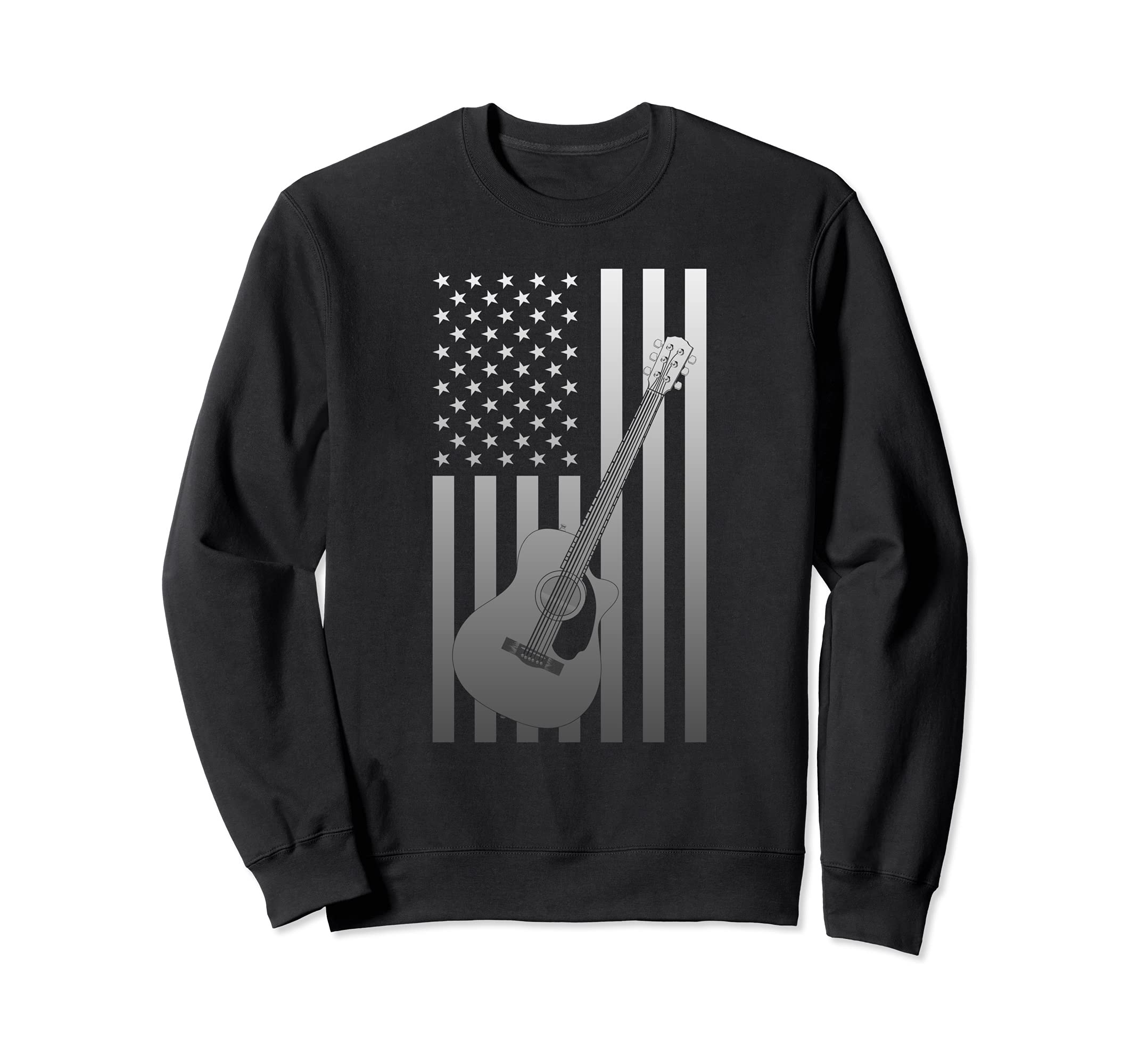 Patriotic Guitarist US Flag Guitar Player Musician Guitar Sweatshirt