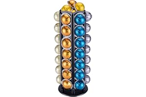 Flagship Pod Holder for Nespresso Capsule Holder Vertuoline Stand for 50+ Nespresso Vertuo Pod Storage Carousel Small Coffee 