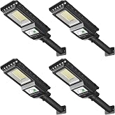 Engrepo Solar Lights Outdoor, Solar Powered Motion Sensor Light | 1000LM, 156 LEDs, Security Waterproof Solar Flood Light for Yard, Fence, Garden, Patio, Front Door, Shed, Deck, Path, 4 Pack