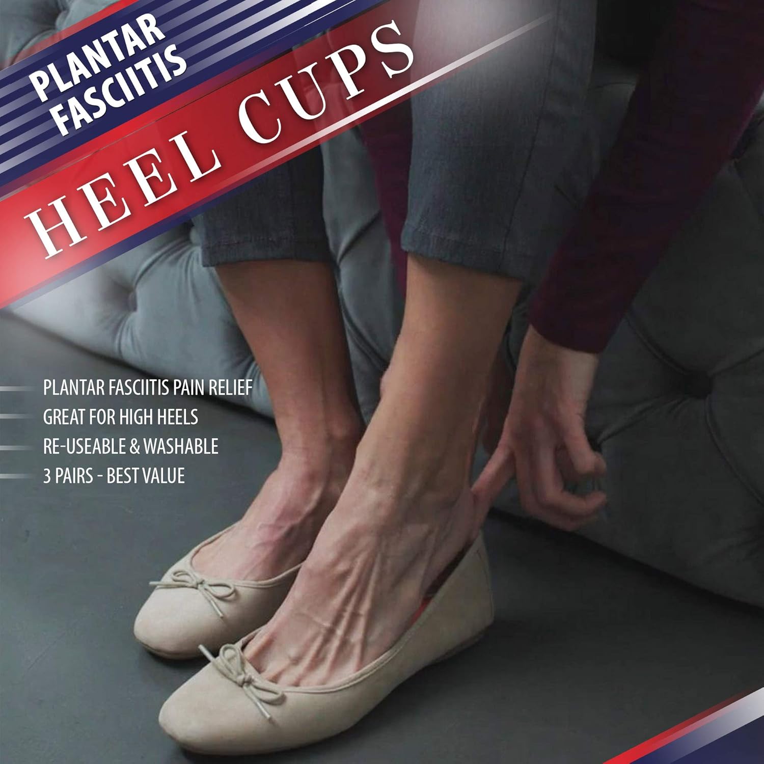 Gel Heel Cups Plantar Fasciitis Inserts - Silicone Heel Cup Pads for Bone Spurs Pain Relief Protectors of Your Sore or Bruised Feet Best Insole Gels Treatment by Armstrong Amerika (Small): Health & Personal Care