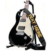 HICUSX Custom Guitar Strap with Name, Personalized Guitar Strap for Bass Electric &amp; Acoustic Guitar