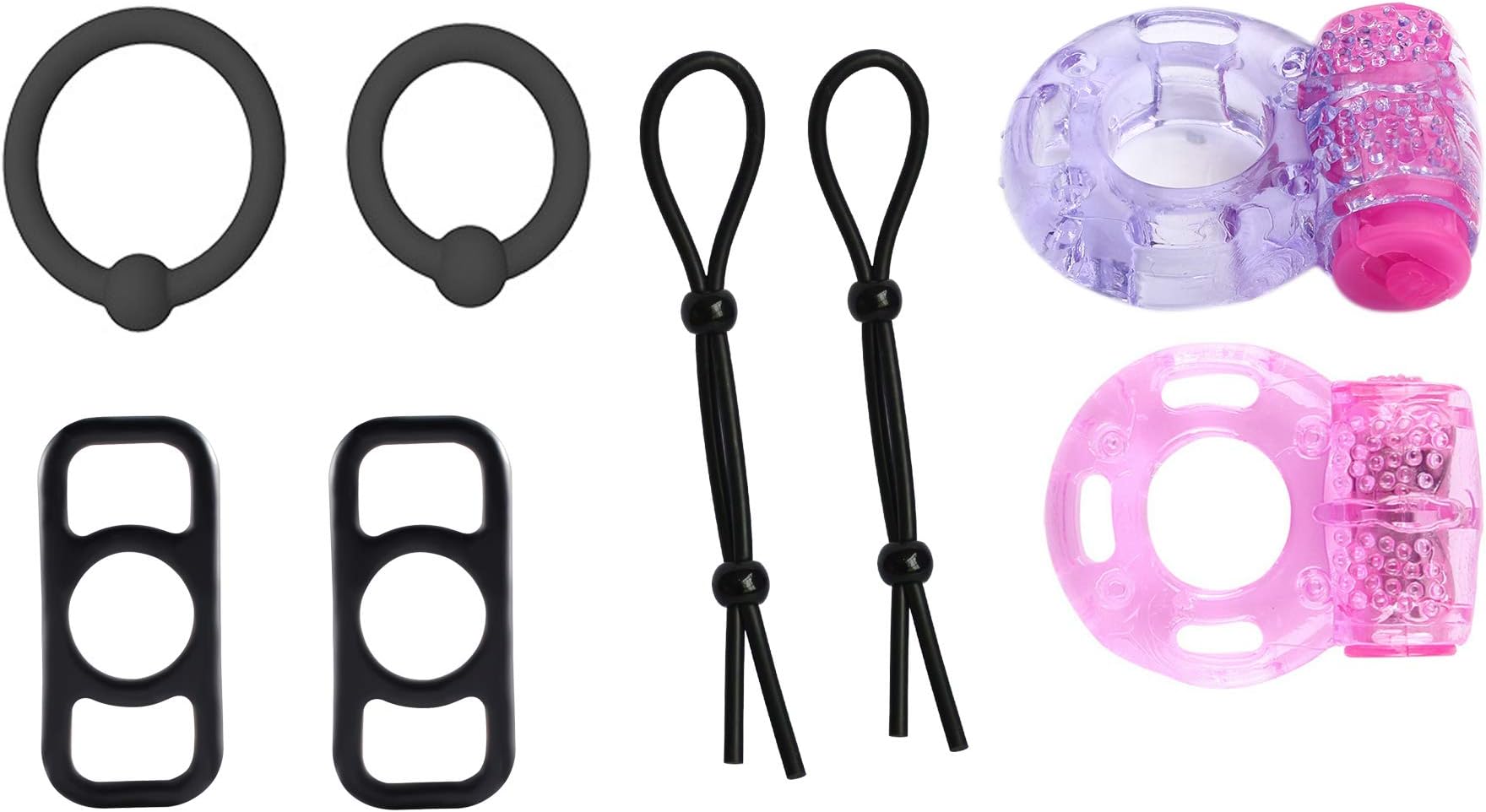 Set of 4 Soft Silicone Finger Massage Ring Flexible Rings for Exercise Bands Size 1.84 Inches
