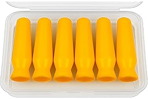 SAMORILLO [6 Pack] Scleral Lens Inserter + Remover - Ventless Contact Lens Applicator for Hard/RGP Lenses, Scleral Lenses & Prosthetic Eyes – Easy-Squeeze Suction Tool, Upgraded with Plastic Travel Case