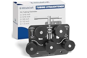 Tubing Straightener for 3/16-1.0 Diameter - Brake Line Bender Tool for Soft Aluminum & Copper Tubing, Brake Booster Compatibl