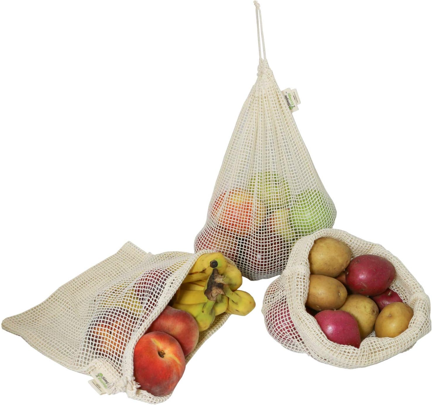 Simple Ecology Organic Cotton Mesh Produce Bag Large (3 Pack) Amazon