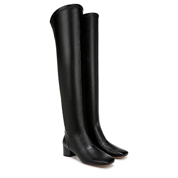 FRANCO SARTO WOMENS NOVARA SQUARE TOE OVER THE KNEE BOOT BLACK 5 M
