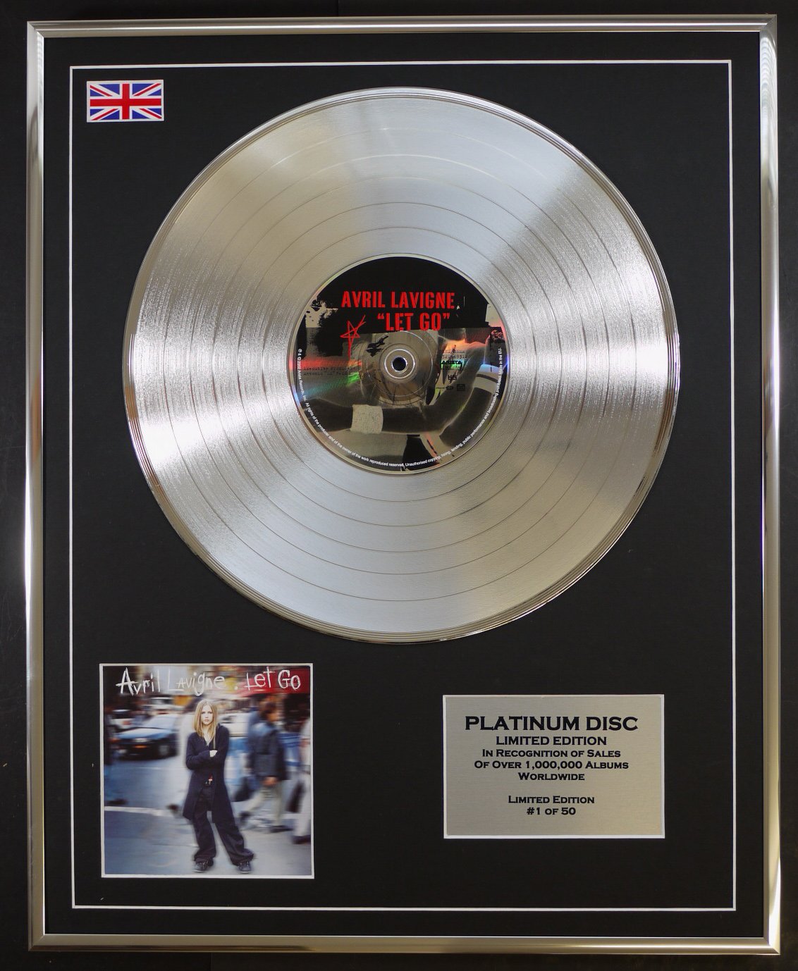 AVRIL LAVIGNE/LTD EDITION CD PLATINUM DISC/LET GO