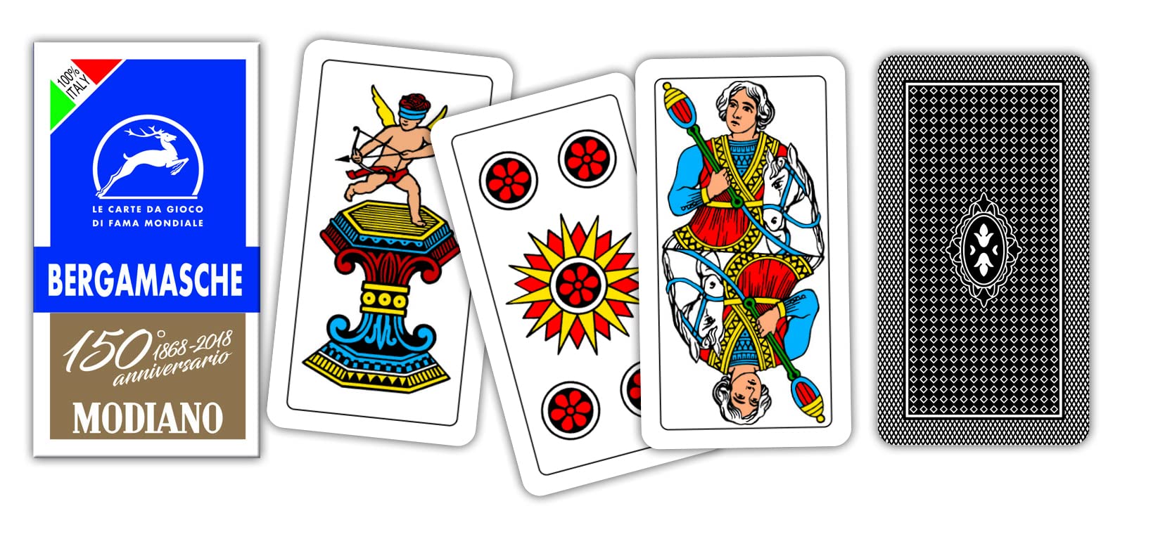 Modiano Bergamasche 150th Anniversary Regional Playing Cards, 300072