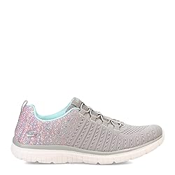 Skechers Women's Virtue, Gray/Multi, 7 Wide