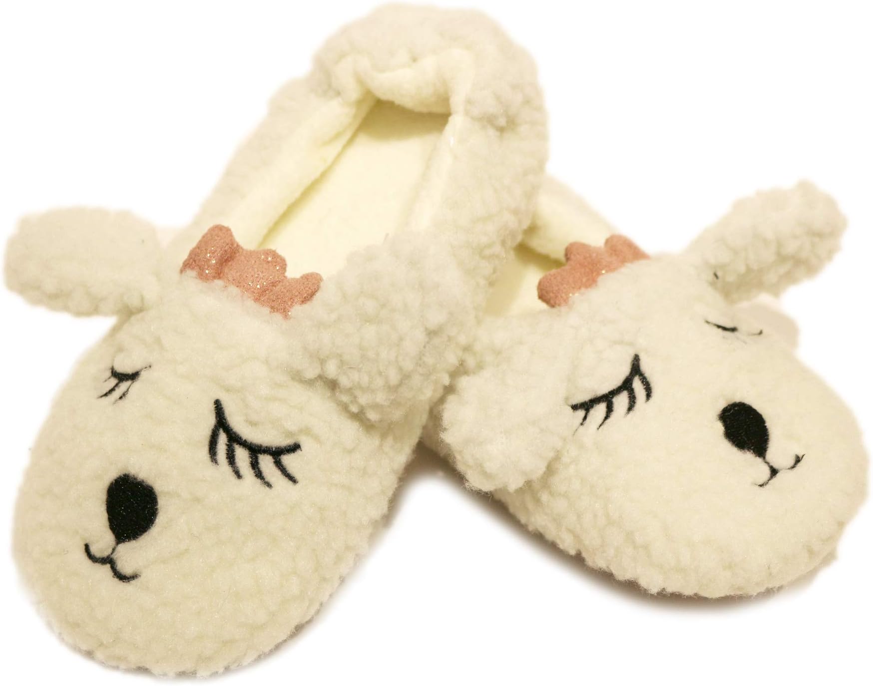 Nicole Miller Toddler Girls Faux Fur Slipper Premium Soft Plush Shoes 1 Year - 5 Years