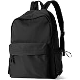 MOGARBRO Black Backpack for Women College Cute Aesthetic Laptop Backpack Men Teacher Work Lightweight Casual Daypack Backpacks Anti theft Computer Gym Backpacks with Laptop Compartment