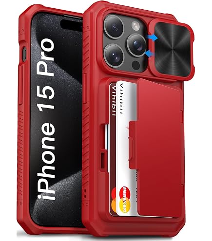 Amazon.com: BXYJY for iPhone 15 Pro Case with Card Holder (4-5
