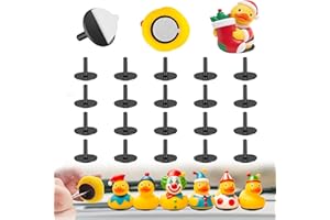 ROMASO 20Pcs Duck Holder Plugs for Car Dash, Black Plastic Duck Stands with Double Sided Stickers, Mount for Jeep Dash, Compatible with Rubber Ducks